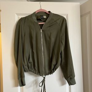 Green bomber jacket
